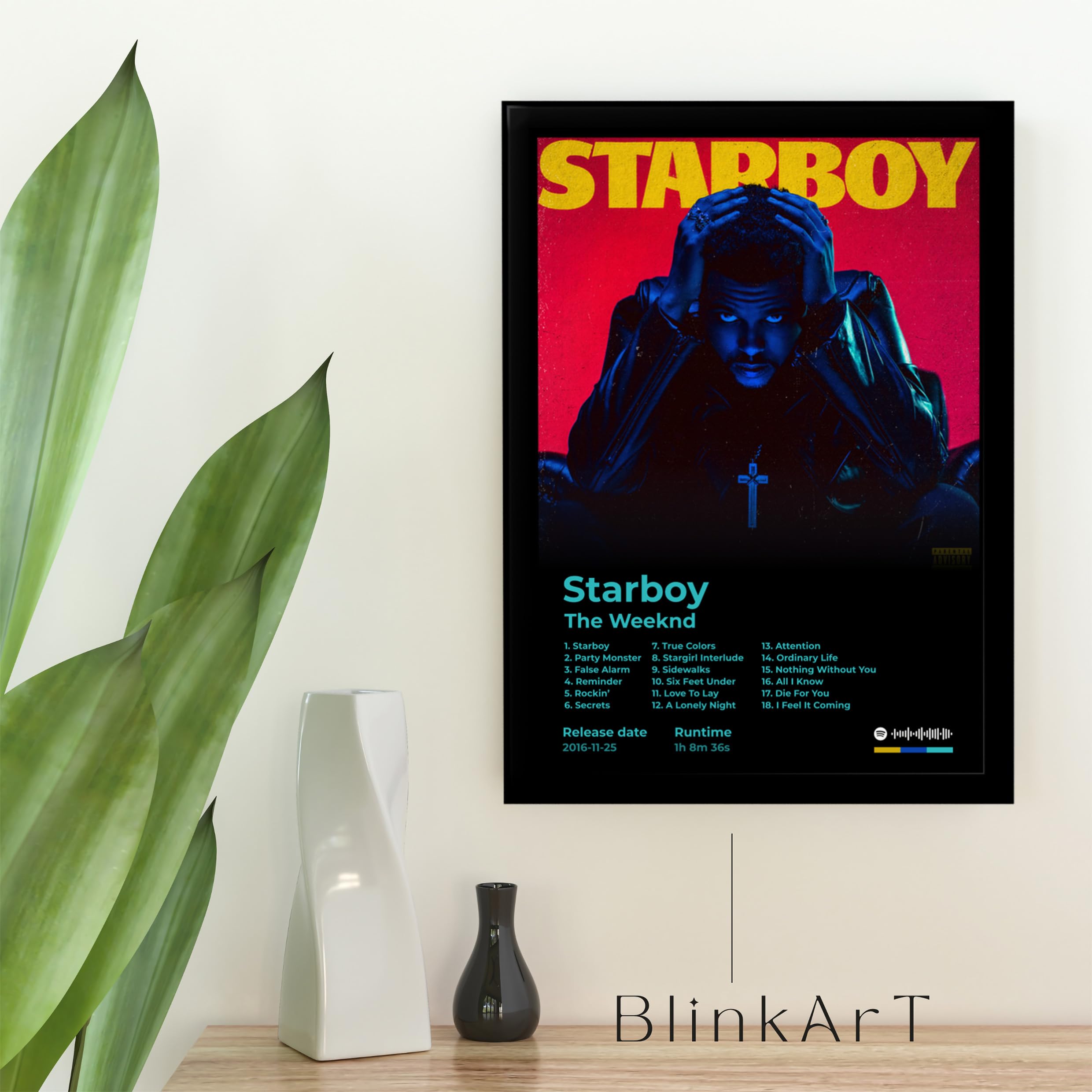 Blinkart The Weekend(Star Boy)Music Album Songs Hanging Photo Frame Poster (13*10 Inch)Wall Print Decor For Home Bedroom Living